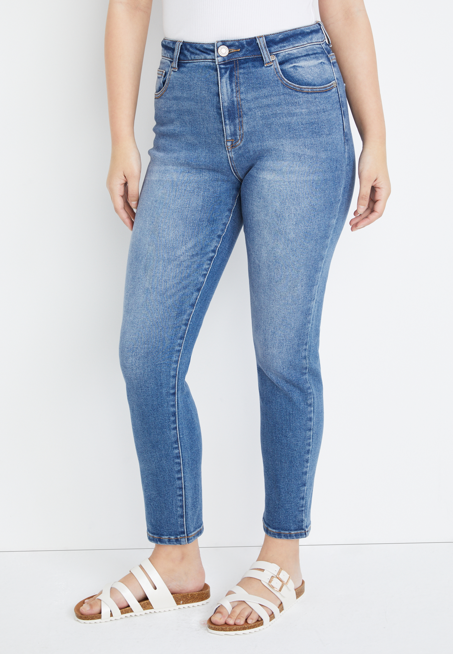m jeans by maurices™ Vintage High Rise Mom Jean maurices
