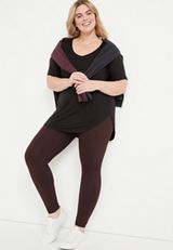 Plus Size 24/7 Olivia Solid V Neck Tunic Tee, C106, small