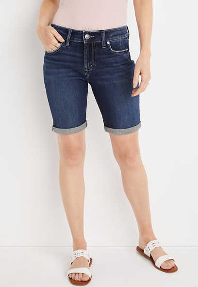 Silver Jeans Co.® Suki Curvy Mid Rise 9in Bermuda Short