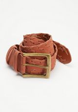 Plus Size Woven Cognac Dress Belt, , small