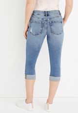 m jeans by maurices&trade; Mid Rise Ripped Capri, , small