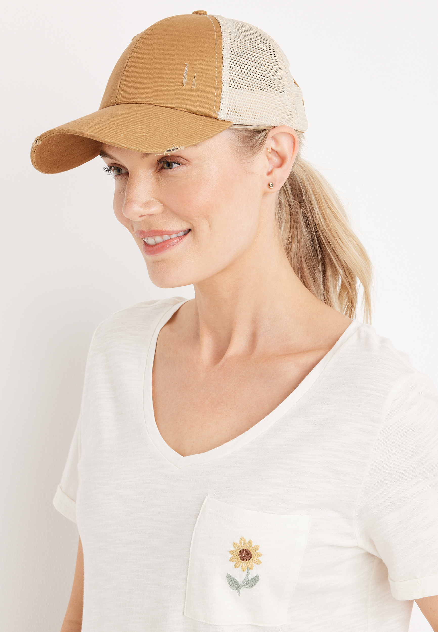 Criss Cross Back Baseball Hat, , large