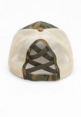 Camo Criss Cross Back Baseball Hat, , small