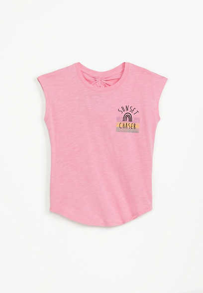 Girls Cut Out Graphic Tee