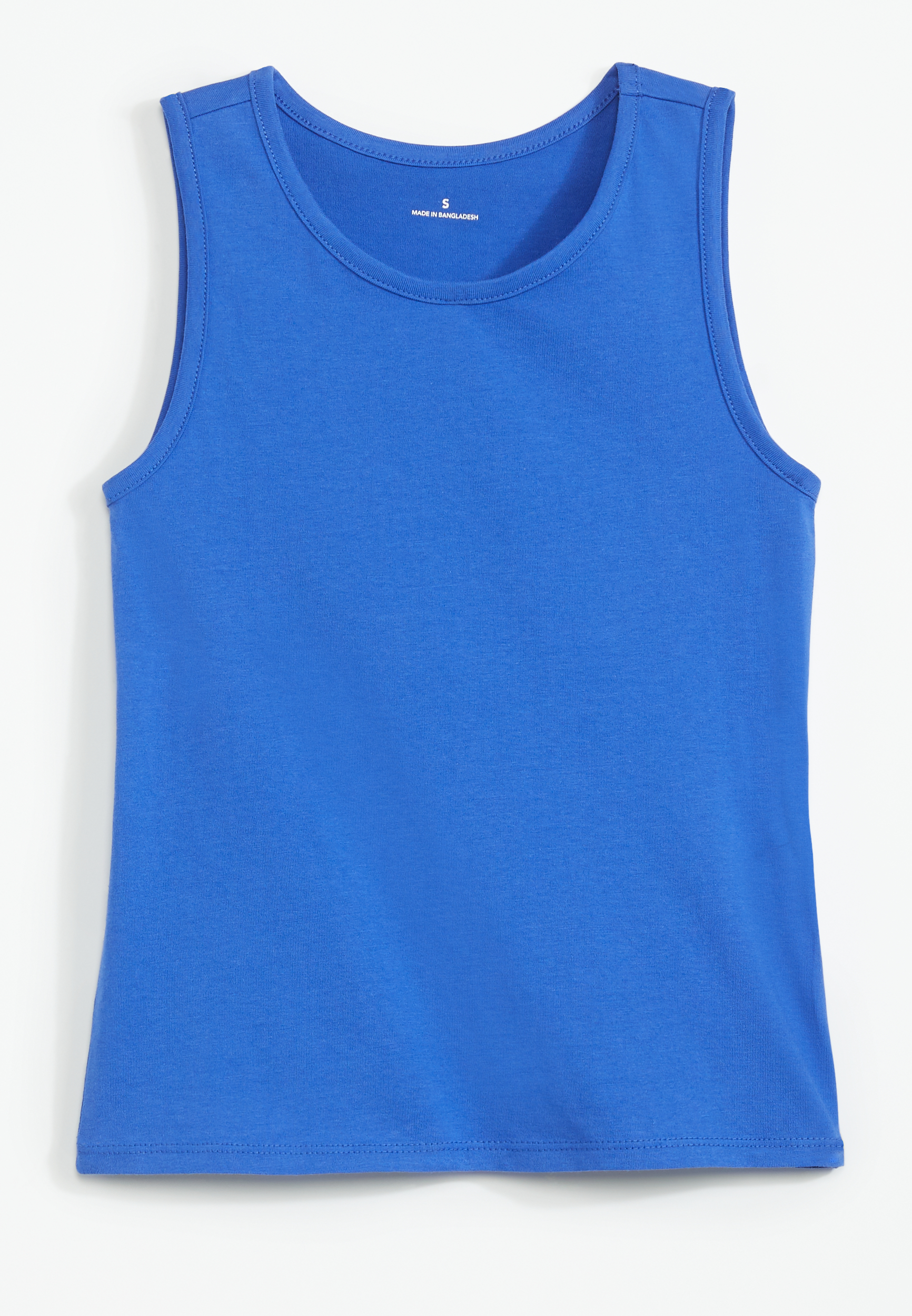 Girls Solid Crew Neck Tank Top | maurices
