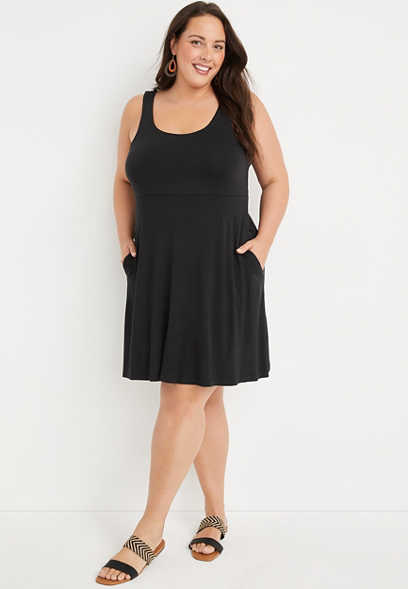 Plus Size 24/7 Fit and Flare Mini Dress