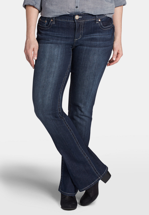 Kaylee plus size dark wash slim boot jeans | maurices