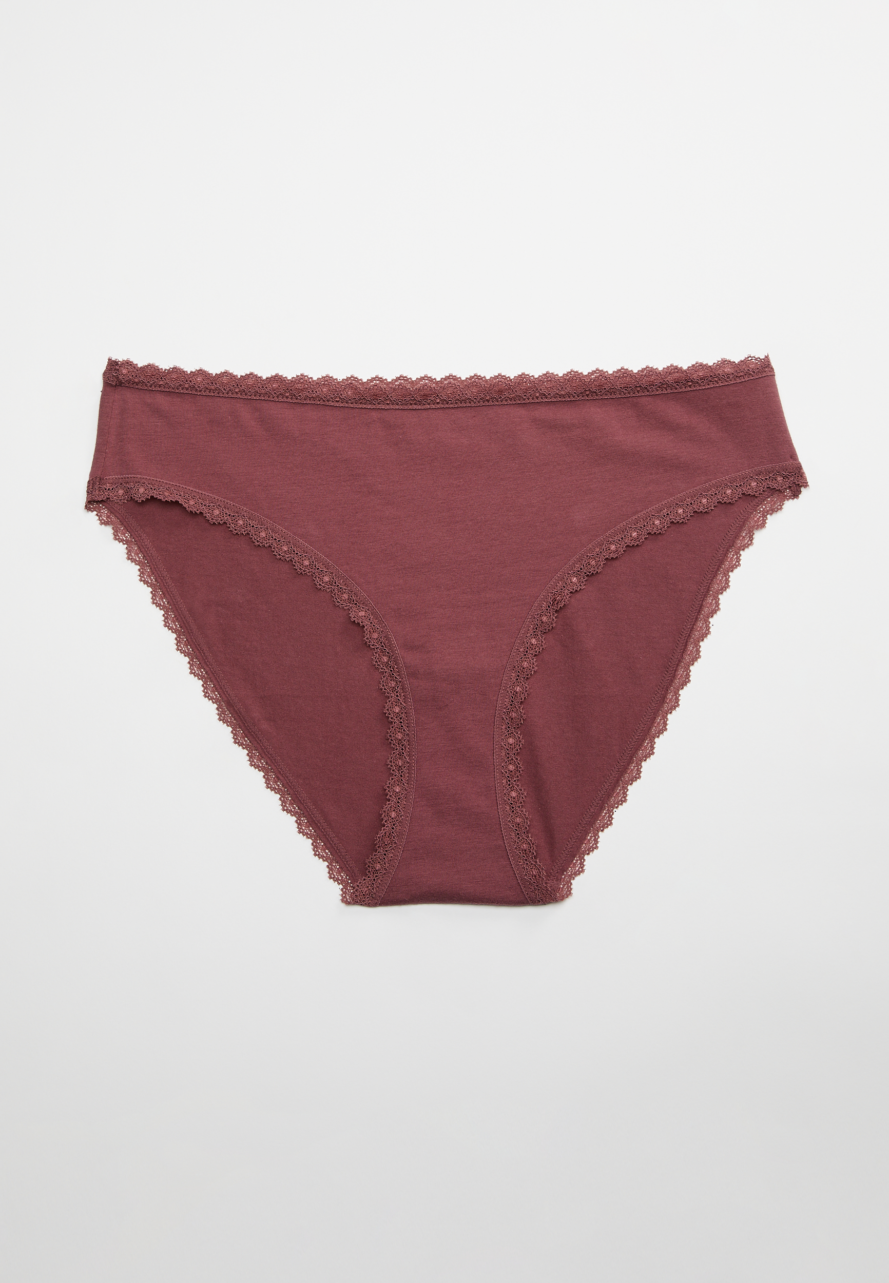 Simply Comfy Lace Trim Cotton Bikini Panty