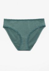 Simply Comfy Lace Trim Cotton Bikini Panty, , small