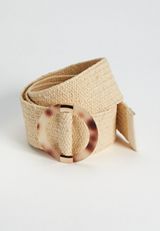 Raffia Tortoise Stretch Belt, C254, small