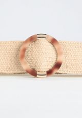 Plus Size Raffia Stretch Belt, C254, small