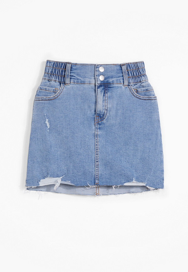Girls Paperbag Denim Skirt | maurices