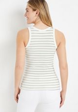Highline Green Striped Tank Top, C2380, small