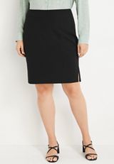 Plus Size Ever Go Black High Rise Skirt, C106, small