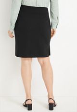 Plus Size Ever Go Black High Rise Skirt, C106, small