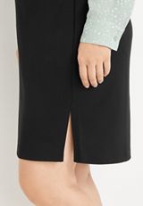 Plus Size Ever Go Black High Rise Skirt, C106, small