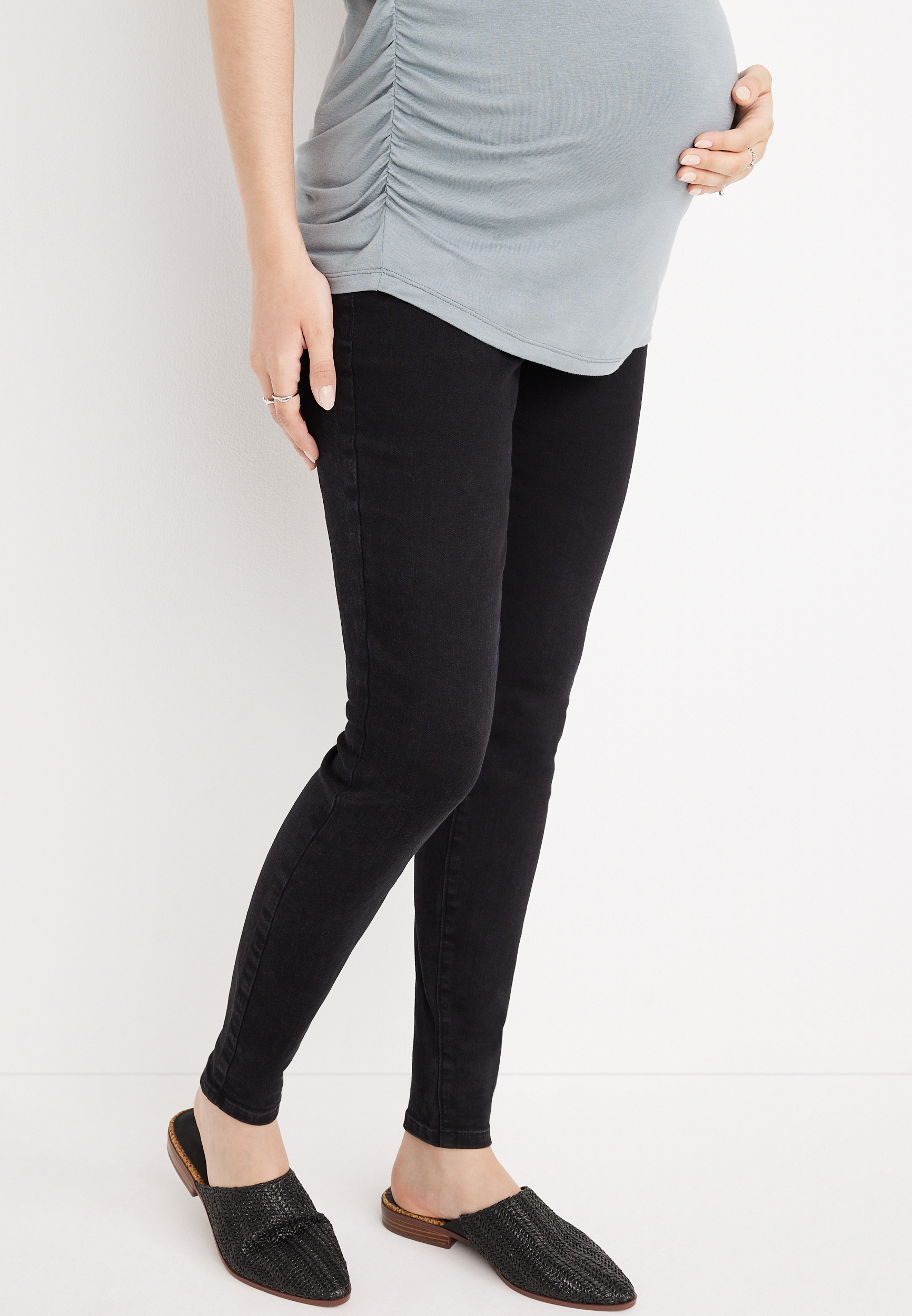 m jeans by maurices™ Over The Bump Ripped Denim Maternity Jegging