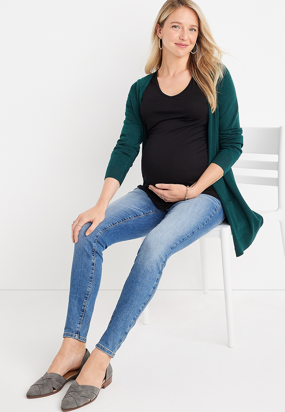 m jeans by maurices™ Everflex™ Super Skinny Side Panel Maternity