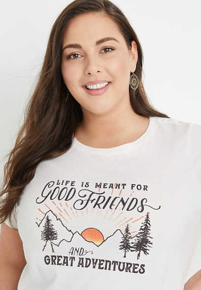 Plus Size Friends and Adventures Graphic Tee