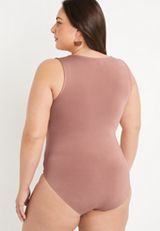 Plus Size edgely&trade; Square Neck Sleeveless Bodysuit, C1785, small