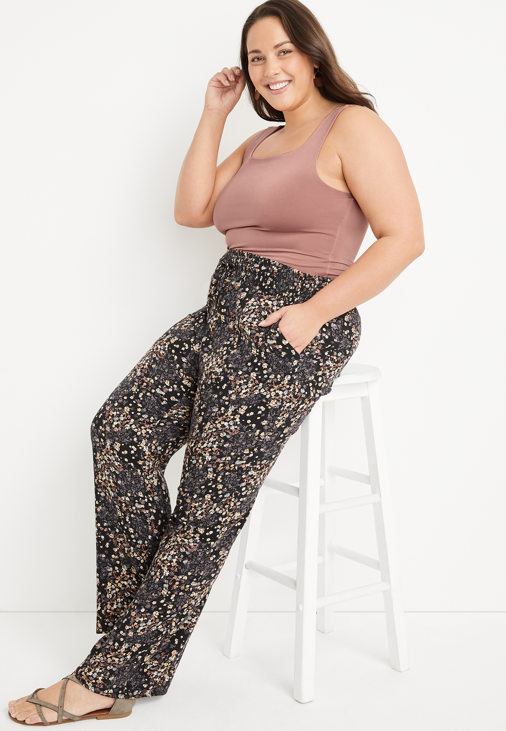 Plus Size edgely&trade; Square Neck Sleeveless Bodysuit, C1785, large