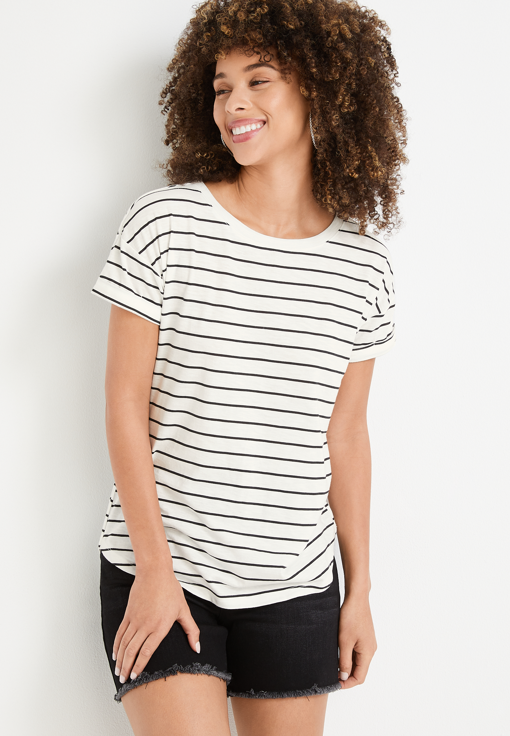 【mahagrid】24SS★ DEAD POINT STRIPED TEE mahagrid(マハグリッド) - デッドポイントストライプTシャツ