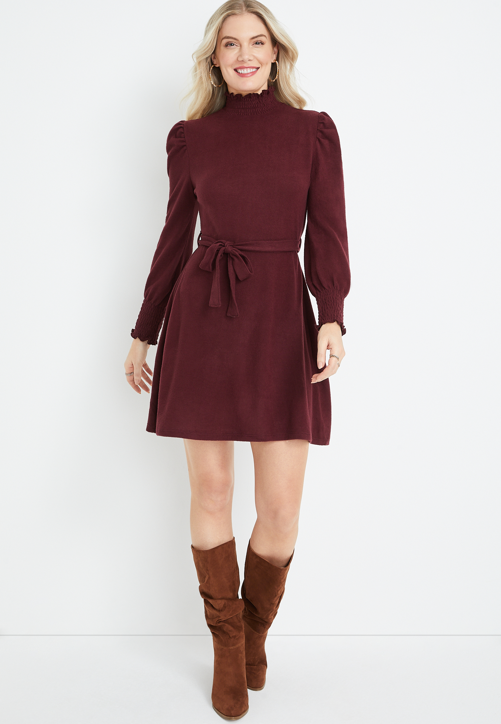 blue bodycon maternity dress Vida Burgundy Satin Midi Dress with Tie Straps main image 0