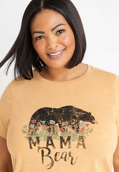 Plus Size Mama Bear Graphic Tee