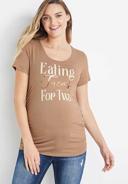 Eating Tacos For Two Maternity Graphic Tee