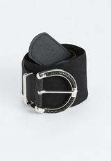 Black Wide Stretch Belt, BLACK, small