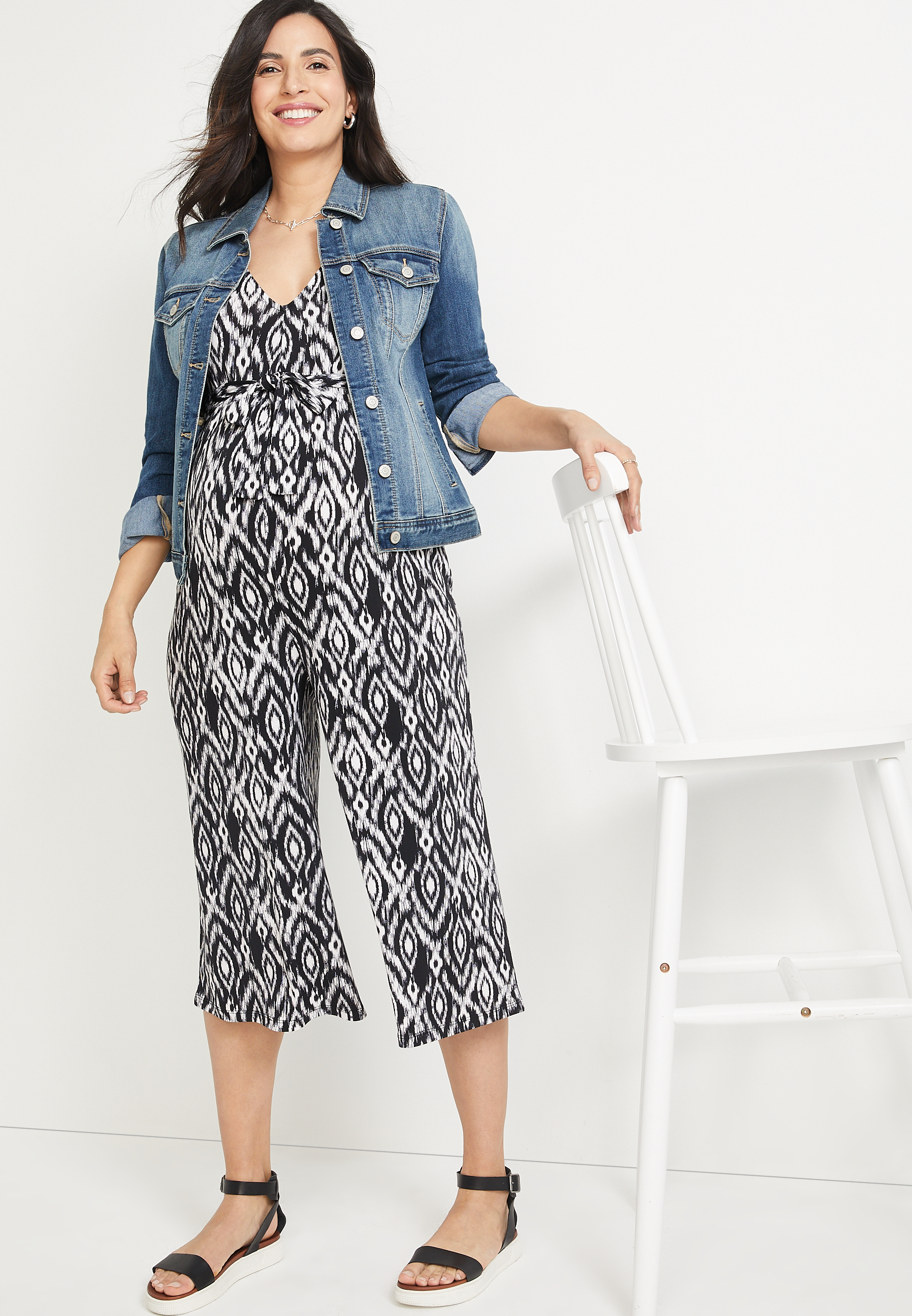 24/7 Flawless Wide Leg Nursing Friendly Maternity Jumpsuit, , large