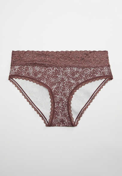 Simply Comfy Scattered Dot Cotton Hipster Panty