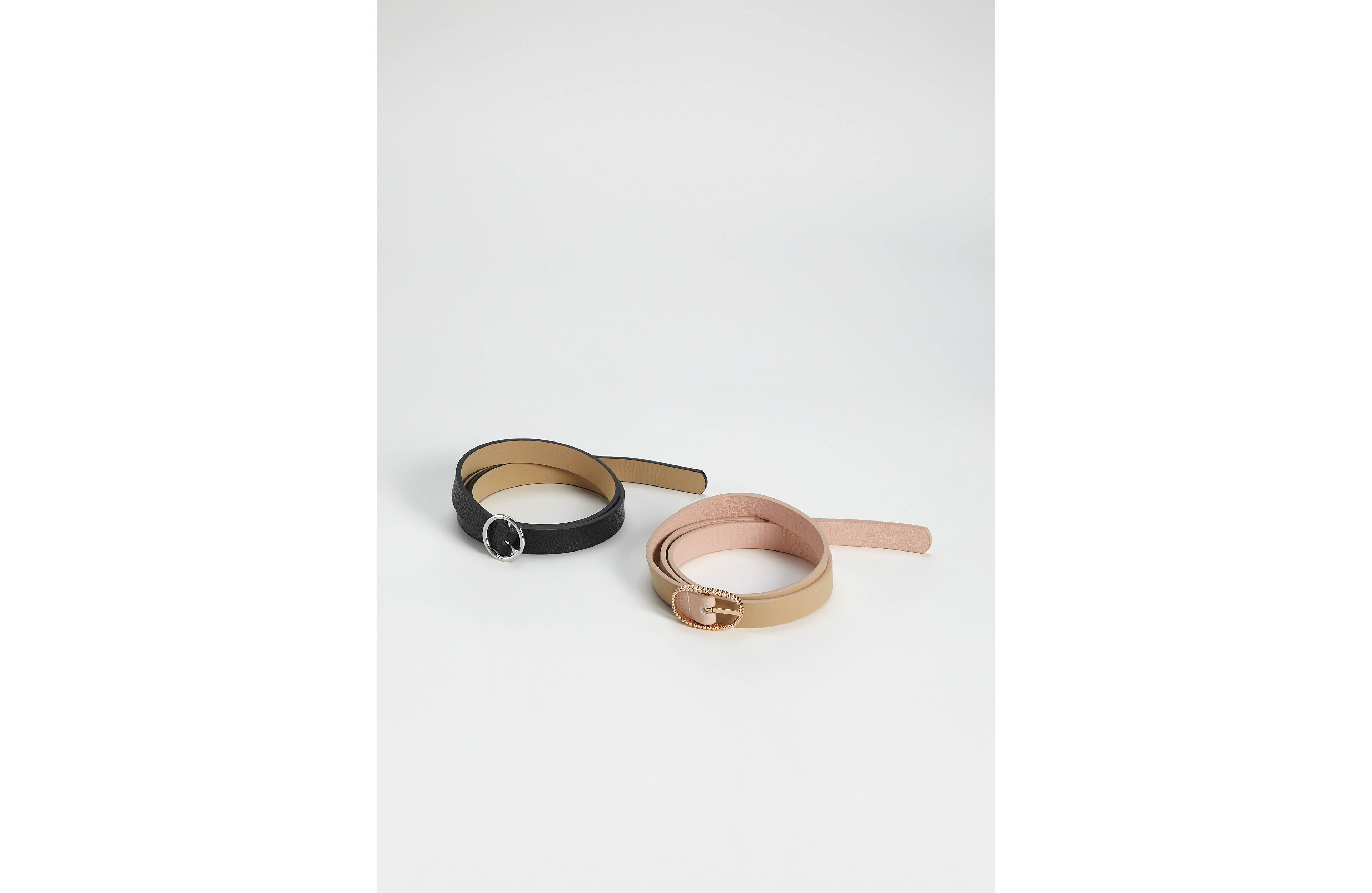 2 Pack Skinny Belt Set