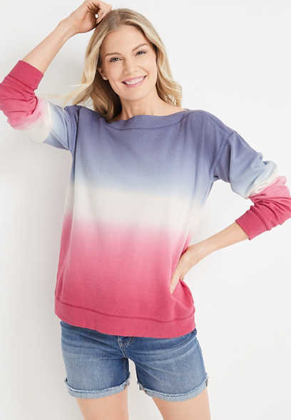 Multi Ombre Print Sweatshirt