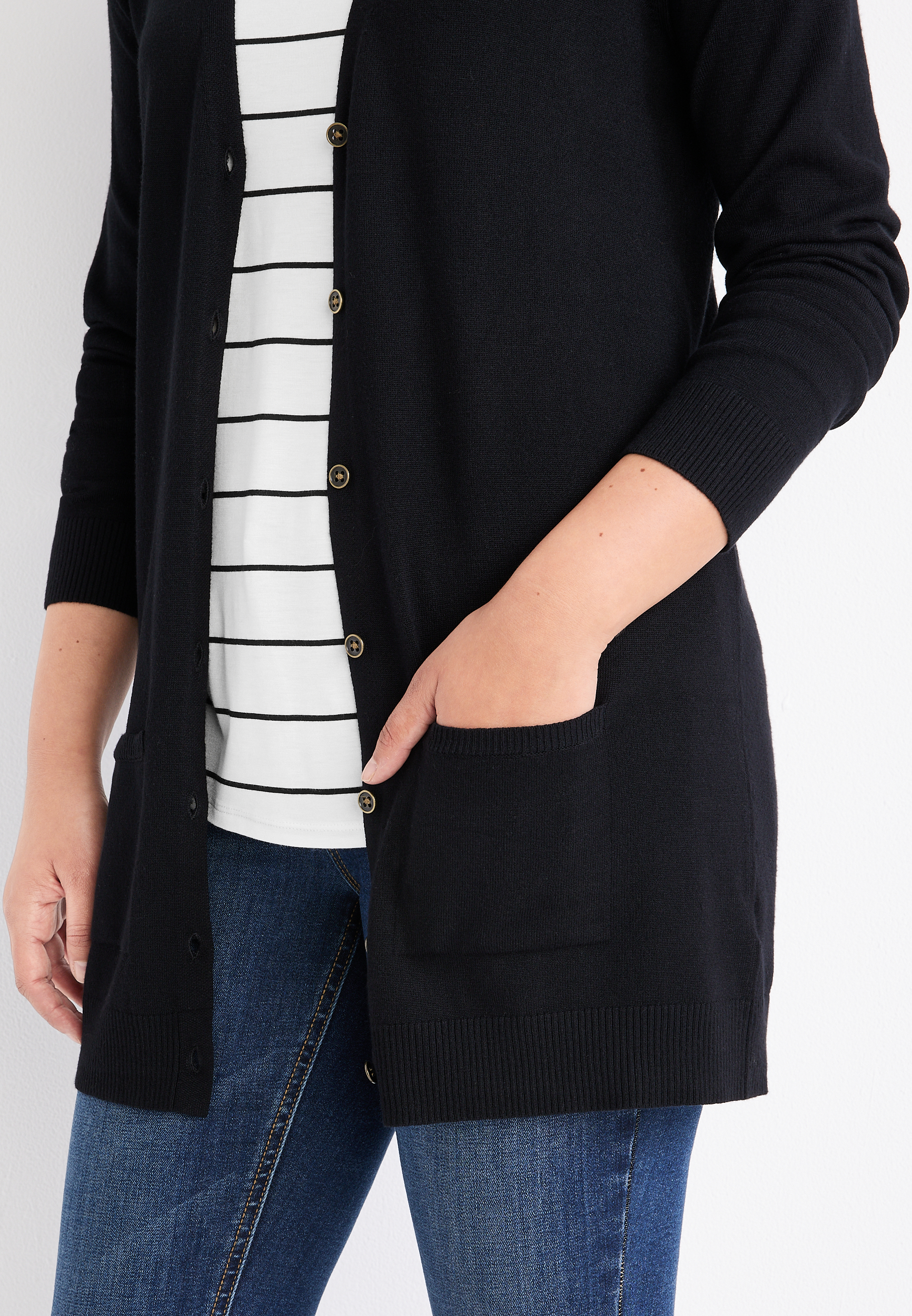 Solid Boyfriend Cardigan, C106, large