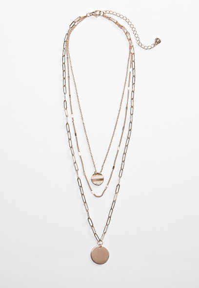 Atwood Rose Gold Mix Chain Drape Necklace