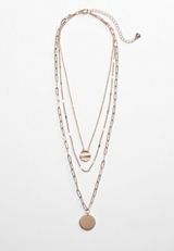 Atwood Rose Gold Mix Chain Drape Necklace, , small
