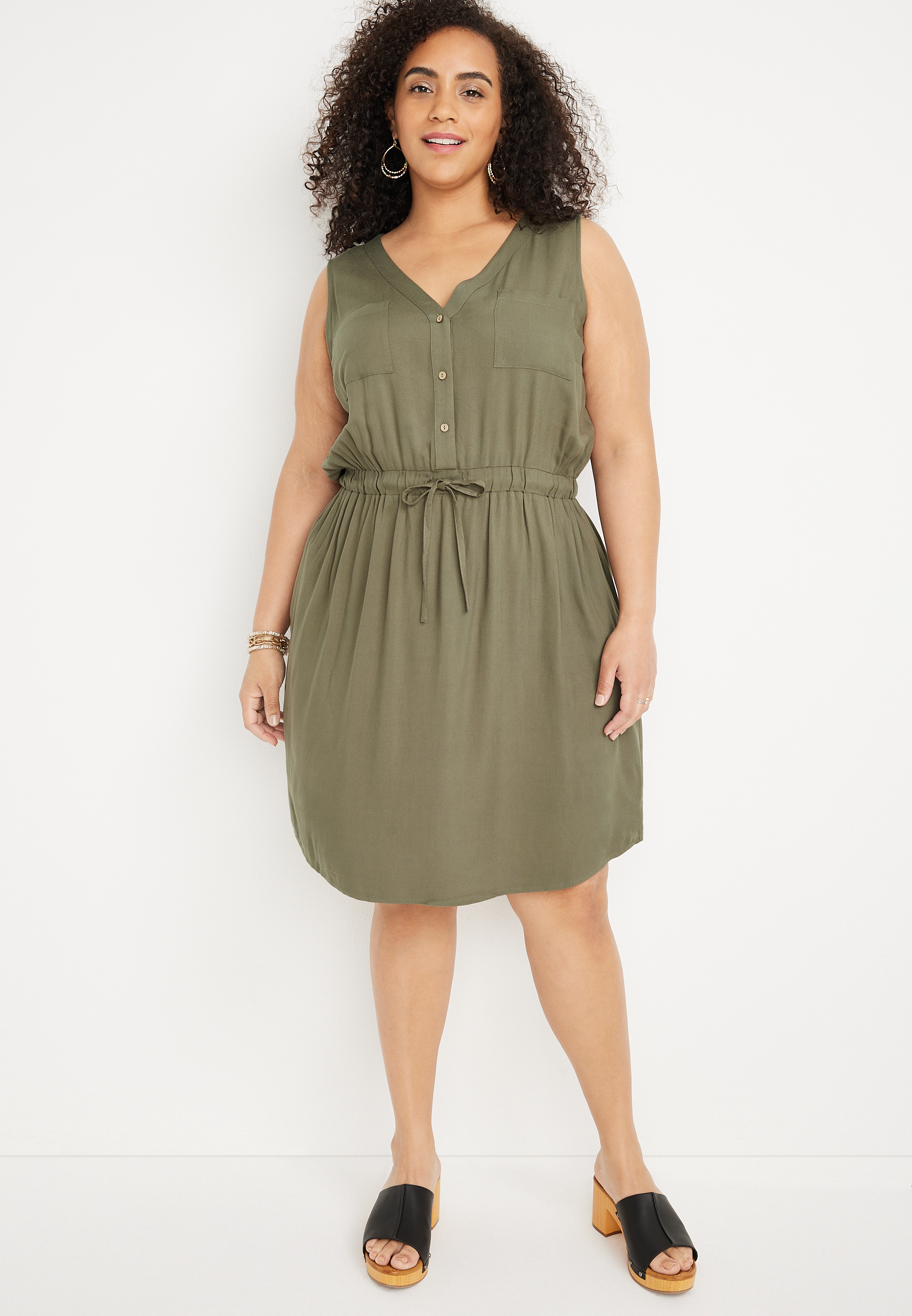 Plus size utility outlet dress