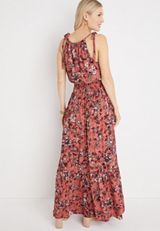 Floral Halter Maxi Dress, C4009, small