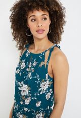 Floral Halter Maxi Dress, C2984, small