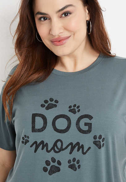 Plus Size Dog Mom Graphic Tee