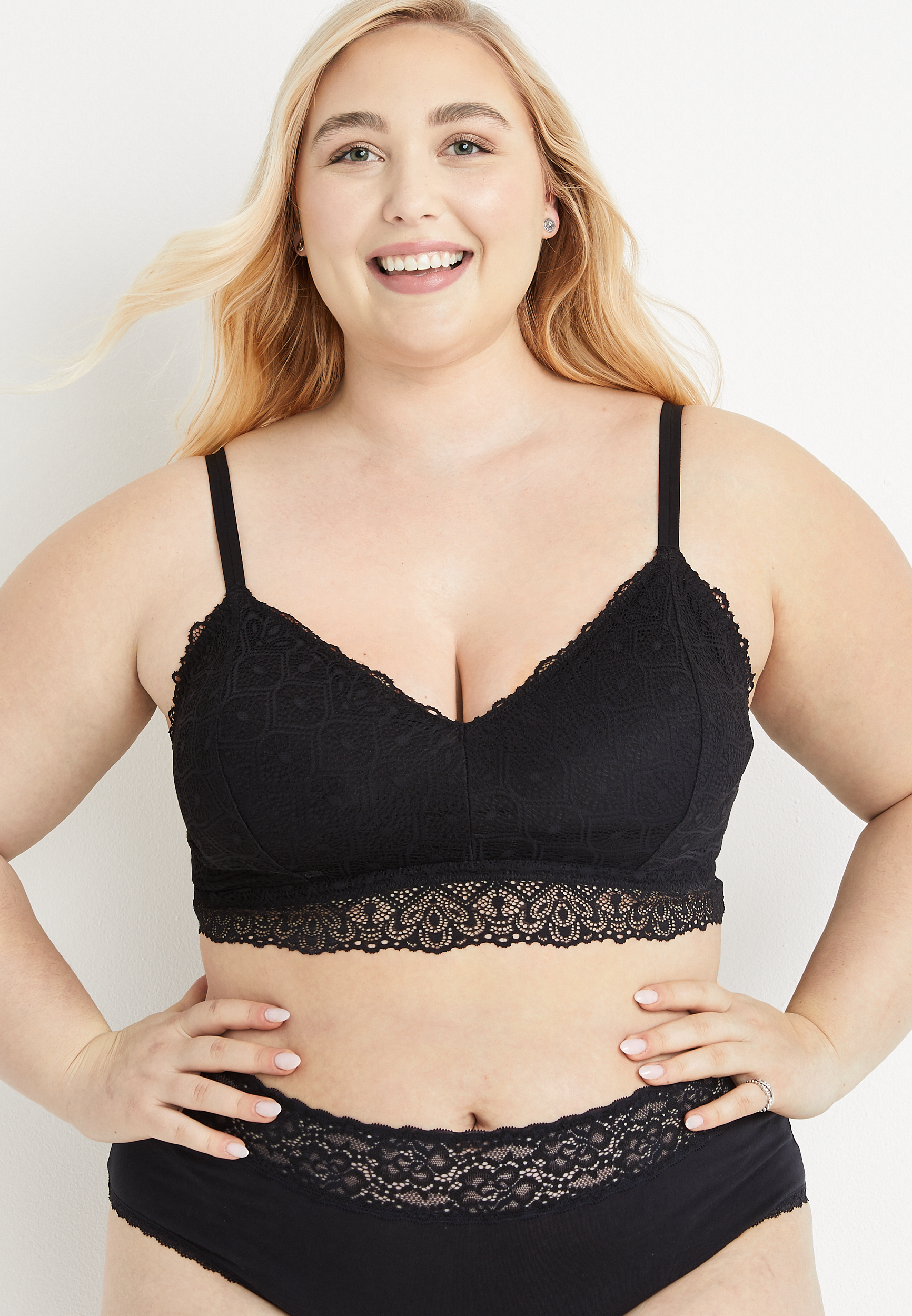Vintage Lace Simple Strap Bralette