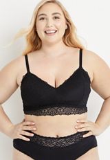 Vintage Lace Simple Strap Bralette, C106, small