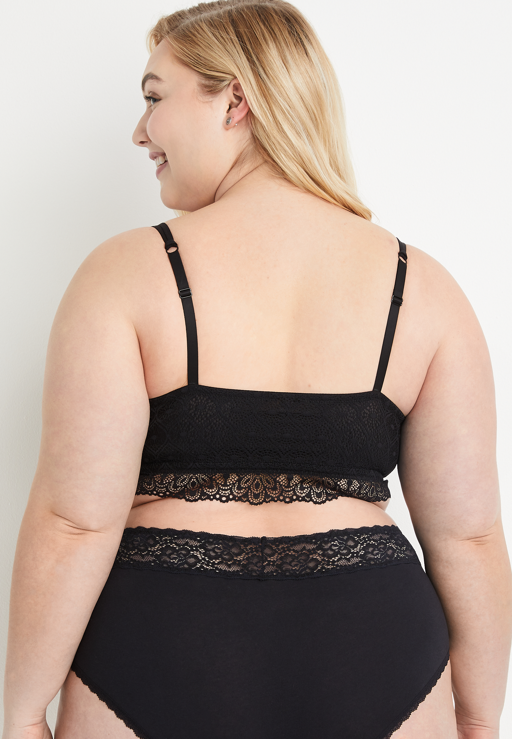 Vintage Lace Simple Strap Bralette, C106, large