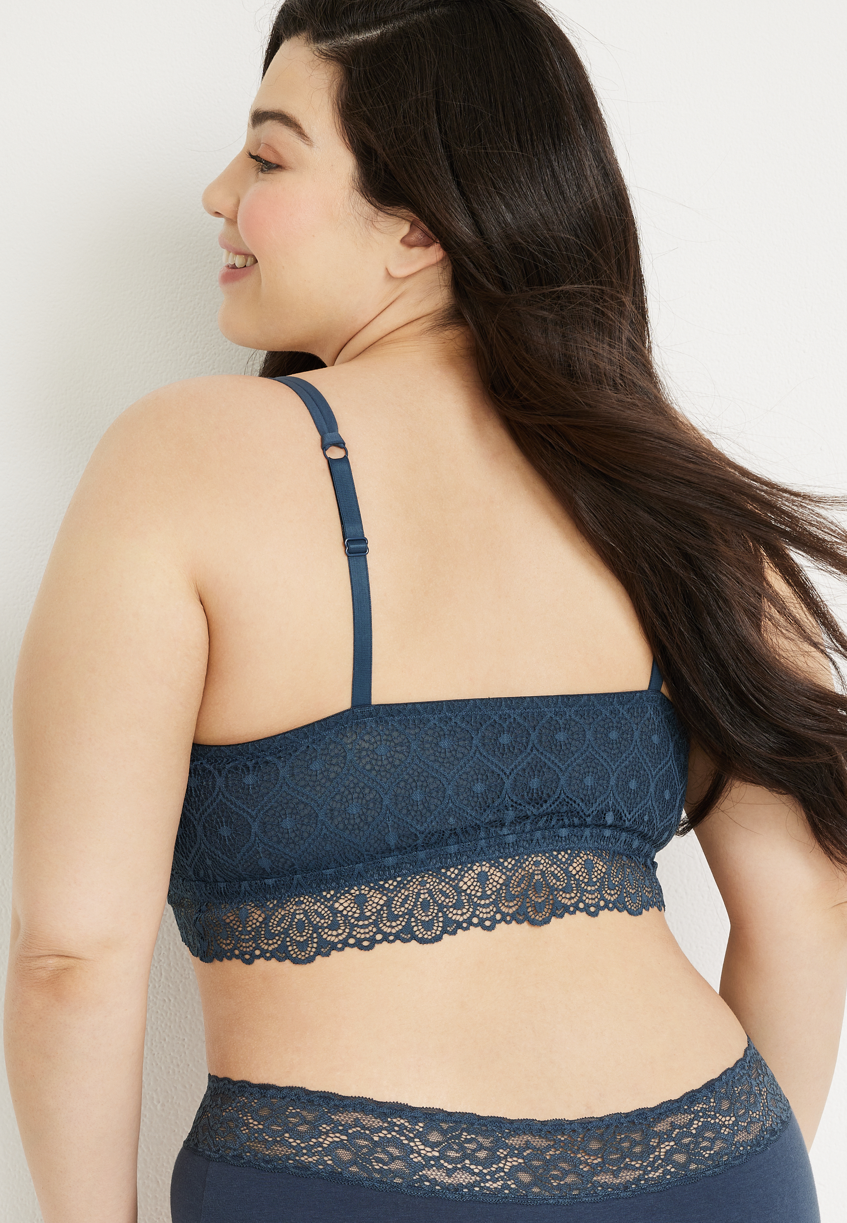 Vintage Lace Simple Strap Bralette, C1505, large