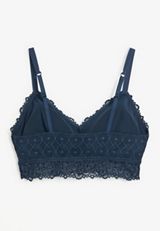 Vintage Lace Simple Strap Bralette, C1505, small
