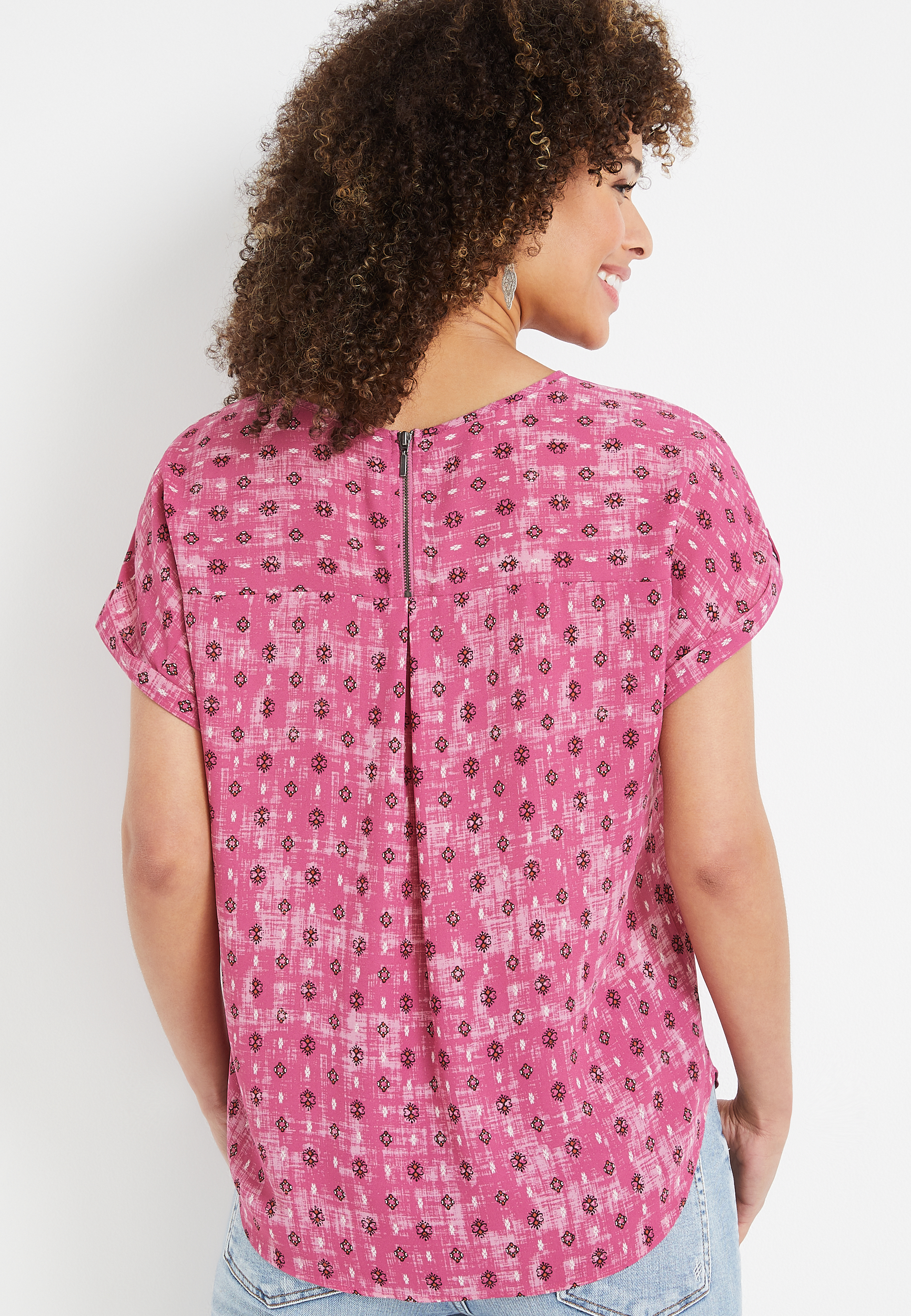 Delton Zipper Back Blouse, C6030, large