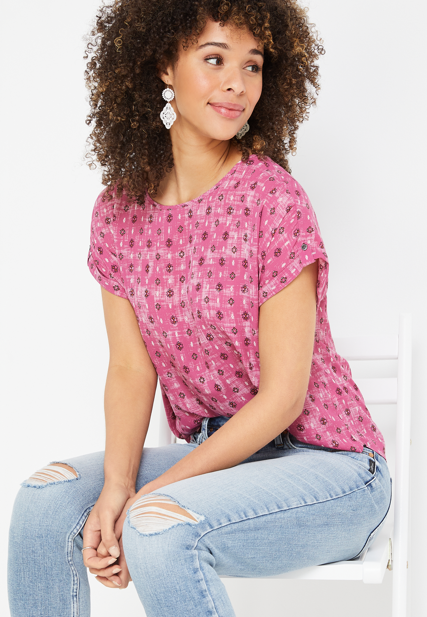 Delton Zipper Back Blouse, C6030, large