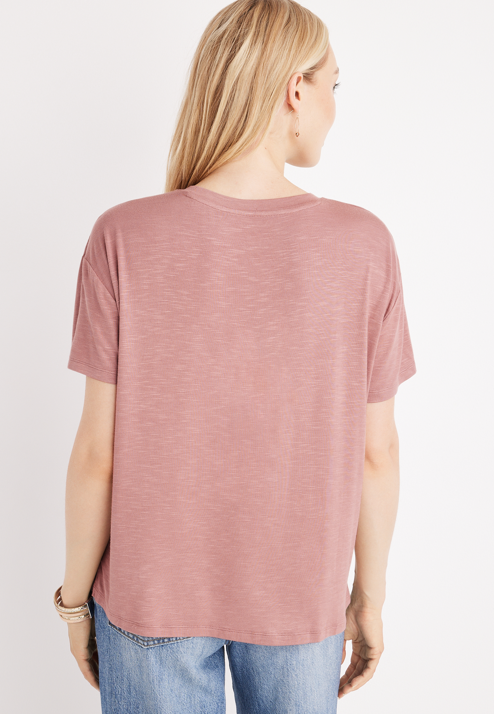 24/7 Flawless Solid Crew Neck Boyfriend Crop Tee, RATTAN TAUPE, large
