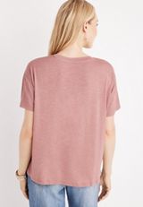 24/7 Flawless Solid Crew Neck Boyfriend Crop Tee, RATTAN TAUPE, small